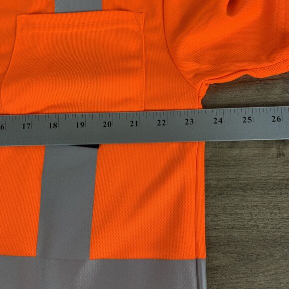 Radians ST11-2POS XL Industrial Safety Shirt Short Sleeve, Orange, Reflective - Picture 9 of 12